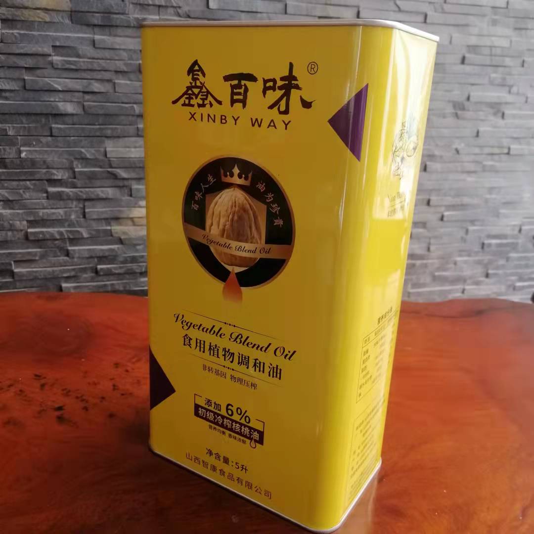 5L山西食用植物油鐵桶 方形食用油鐵罐定制